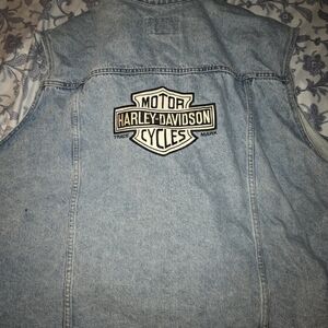 Harley-Davidson Light Blue Denim Vest 3xl